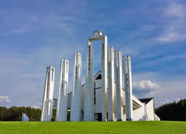 stock image Modern church Elektrenai, Lithuania