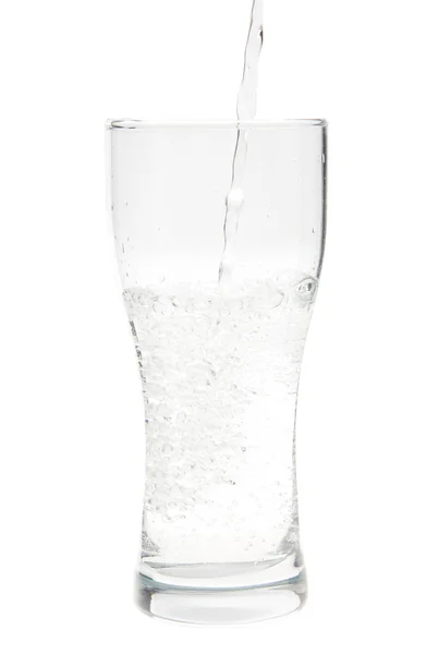 Νερό στο ποτήρι, απομονωμένη — Φωτογραφία Αρχείου