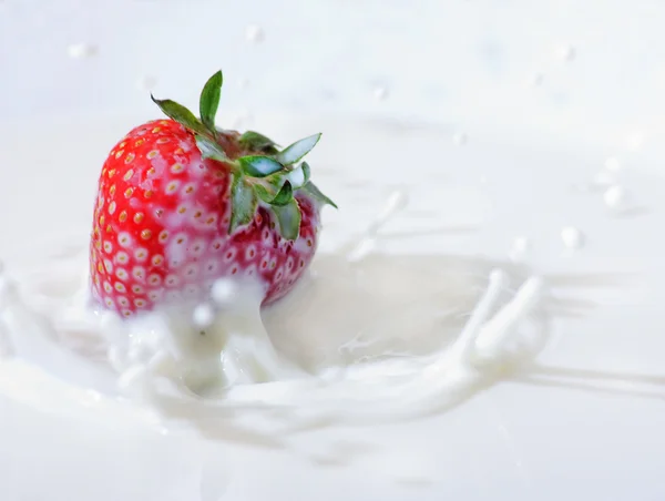 Φράουλες και γάλα — Φωτογραφία Αρχείου