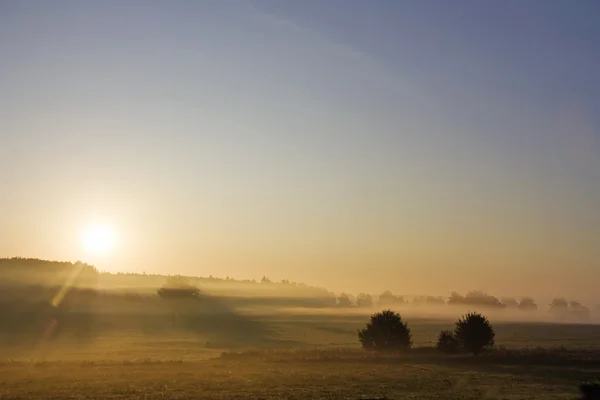 Morgendämmerung, ländliche Landschaft — Stockfoto