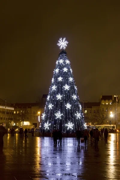 Stadt-Weihnachtsbaum, Vilnius, Litauen — Stockfoto
