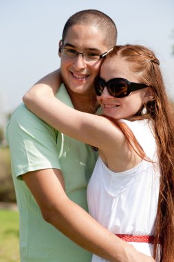 Young couple smile clipart