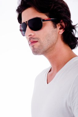 Young man winth sunglasses clipart