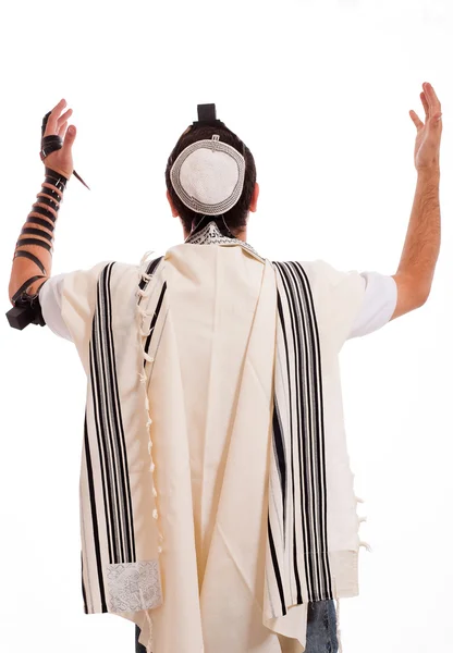 Вид сзади на еврейских мужчин — стоковое фото