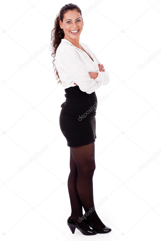 Business woman with her hands folded