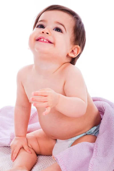 Innocent baby looking up — Stock Photo, Image