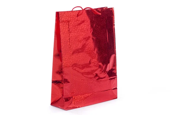 Červený Nákupní taška — Stock fotografie