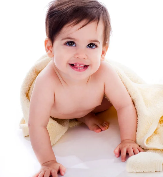 Bebê mostrando seus dentes — Fotografia de Stock