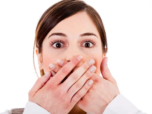 Model with closed mouth — Stock Photo, Image