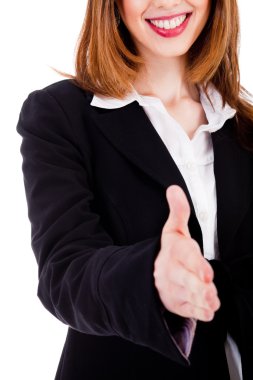 Business women in shake hands clipart