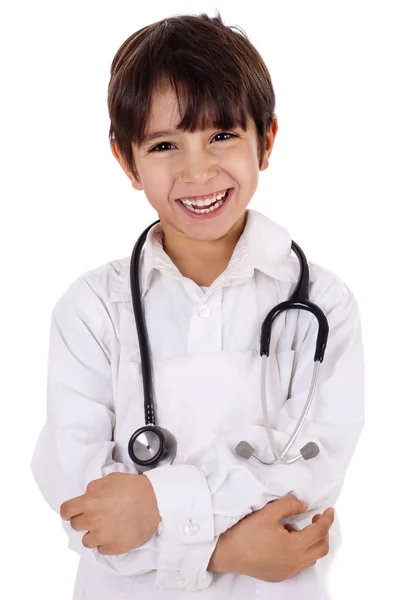 Mały chłopiec młody lekarz — Zdjęcie stockowe
