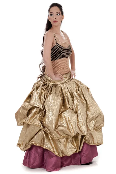 Beautiful blond belly dancer — Stock Photo, Image