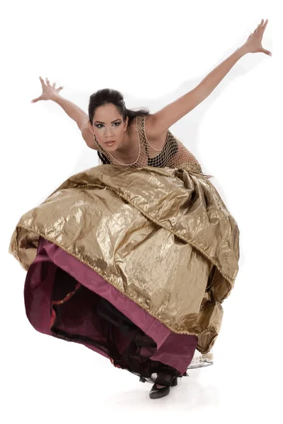 벨 리 댄서 복장 의상 여자 — 스톡 사진