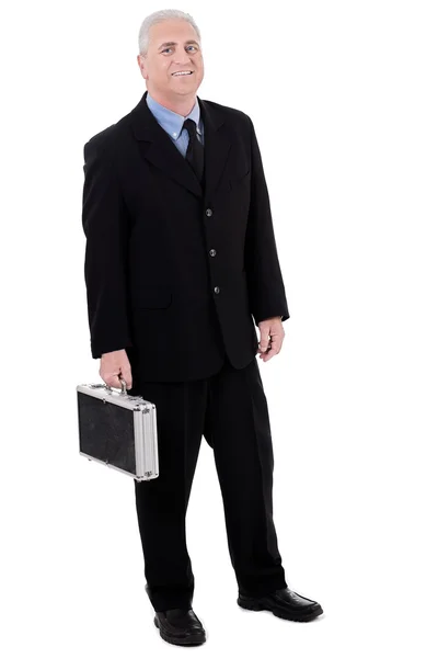 Senior-Geschäftsmann mit Aktentasche — Stockfoto