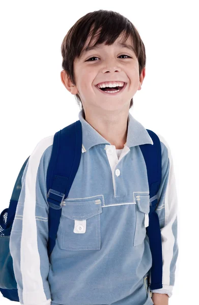 Mutlu bir şekilde gülme genç küçük çocuk — Stok fotoğraf
