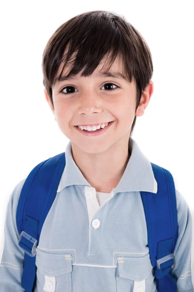 Closeup glimlach van een schattige jonge jongen — Stockfoto