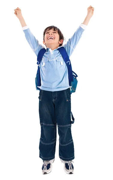 Bardzo szczęśliwy chłopiec szkoły — Zdjęcie stockowe