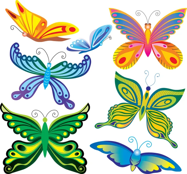 Decorative butterflies — Stockový vektor