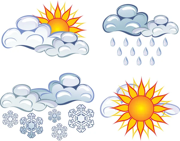 stock vector Symbols of the weather