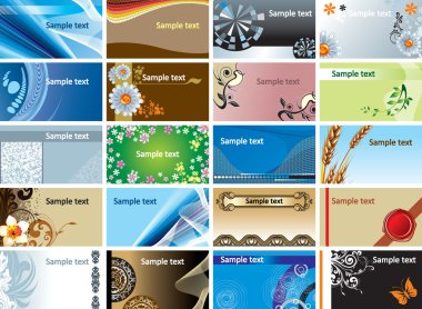 Collection backgrounds for business cards clipart