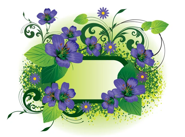Cadre de fleurs — Image vectorielle