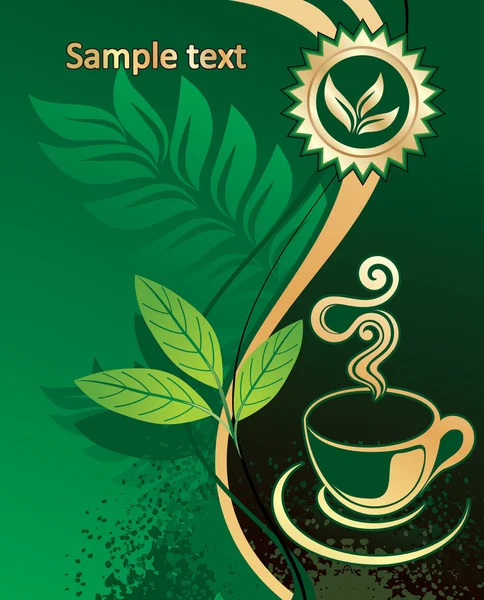 Ιστορικό για το σχεδιασμό - πράσινο τσάι — Διανυσματικό Αρχείο