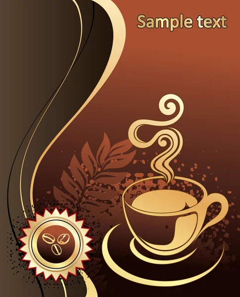 Kopje koffie met abstracte achtergrond — Stockvector