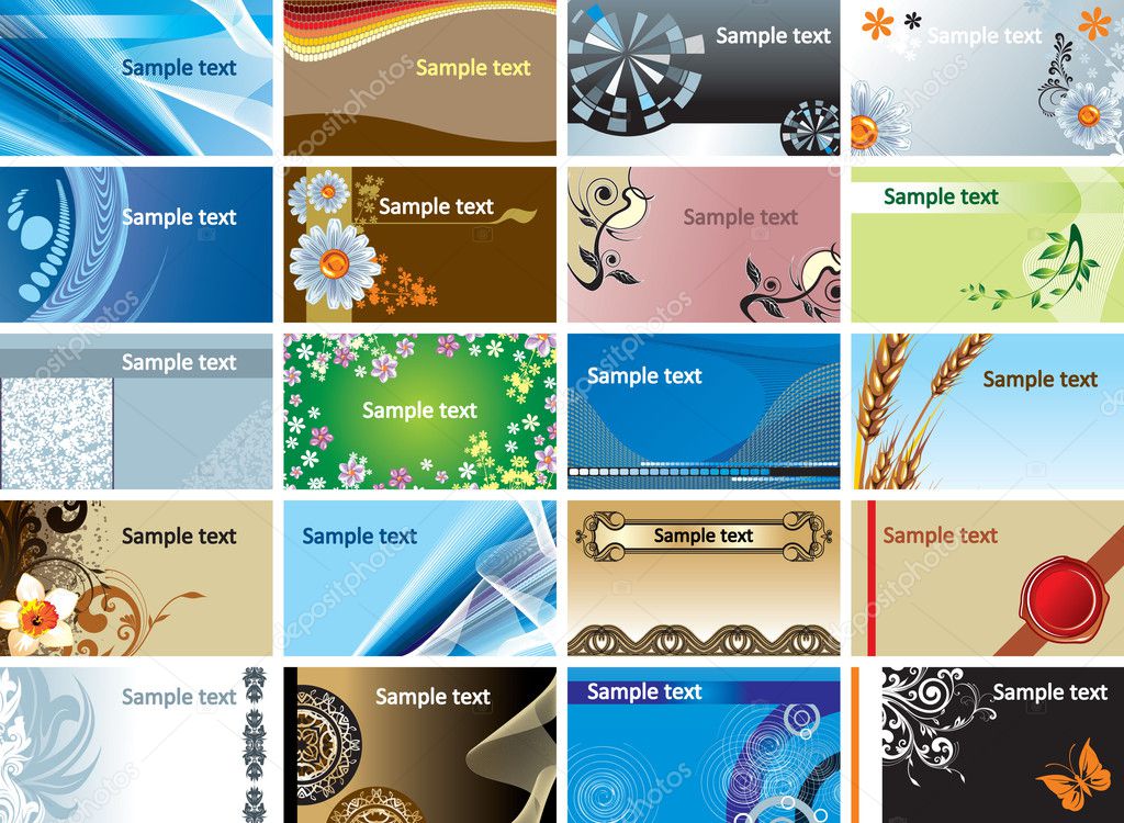 Collection backgrounds for business cards