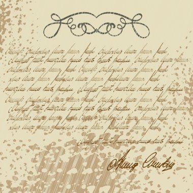 Old-time letter clipart