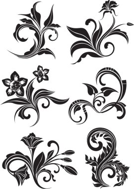 Vintage patterns for design clipart