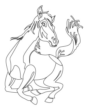 Silhouette horse clipart