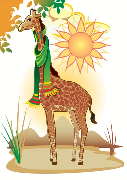 童话般的长颈鹿 — 图库矢量图片