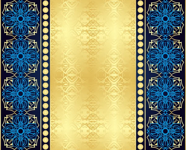 金のパターンを持つ美しい背景 — ストックベクタ
