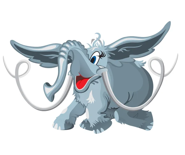 Komik masal mamut — Stok Vektör