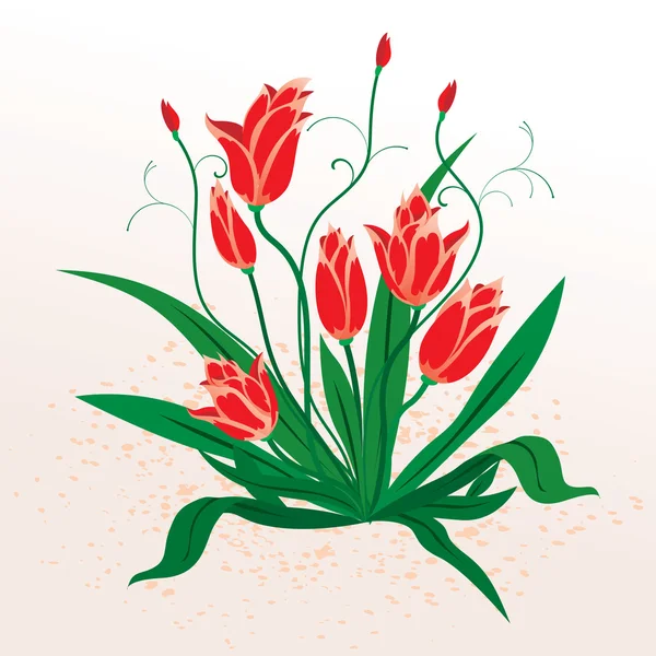 Cornice fiori — Vettoriale Stock
