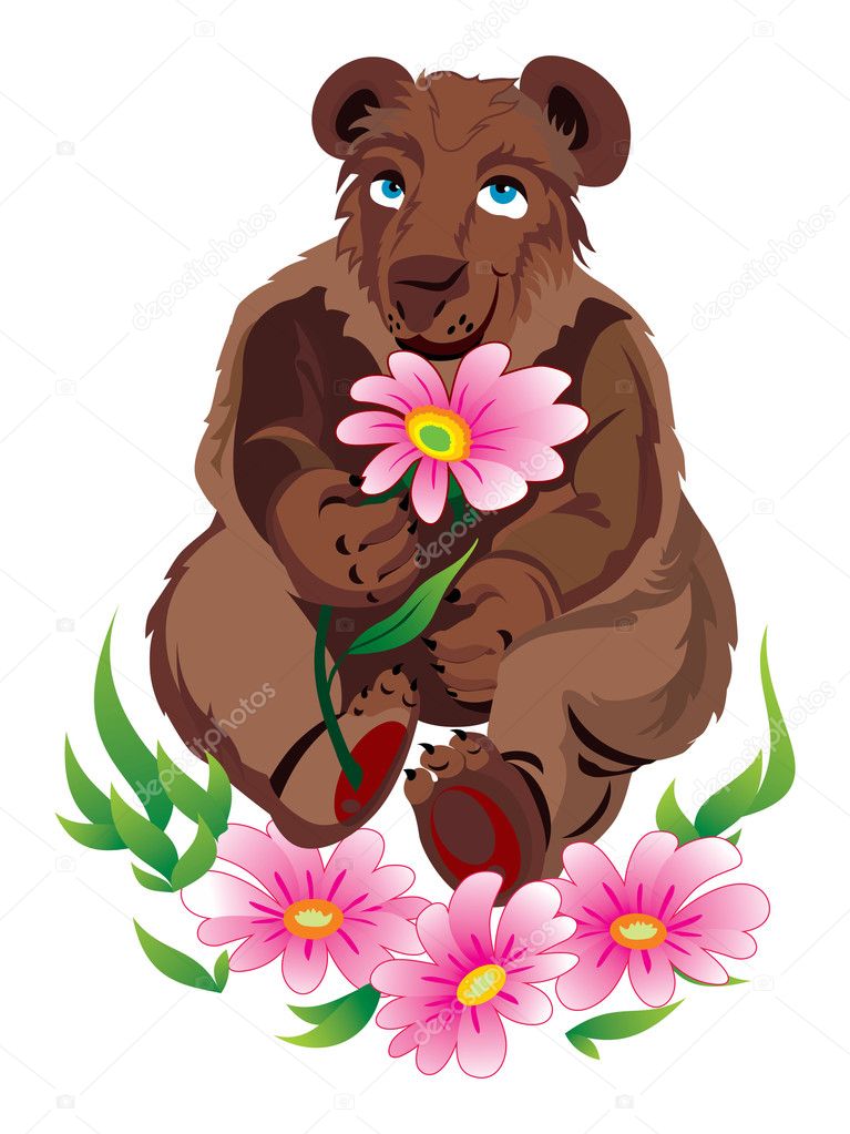 Bear with daisywheel