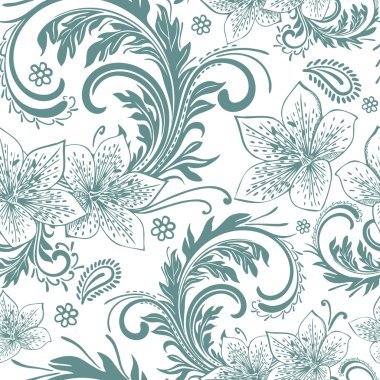 Seamless floral background clipart