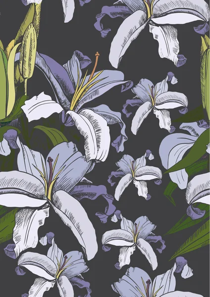 Nahtloser floraler Hintergrund — Stockvektor
