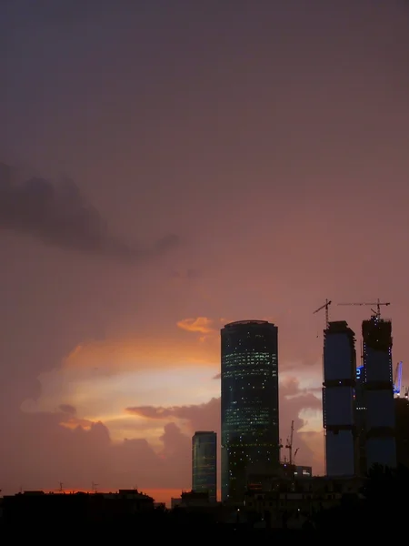 Moskou. zonsondergang. — Stockfoto