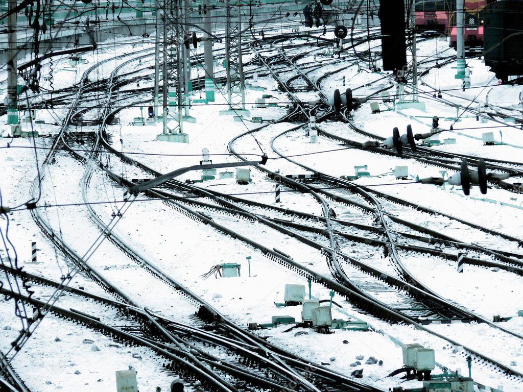 Railway lines.