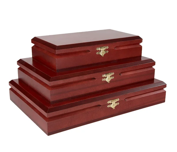 Cercueils en bois rouge — Photo