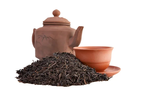 stock image Tea a teapot and a cup