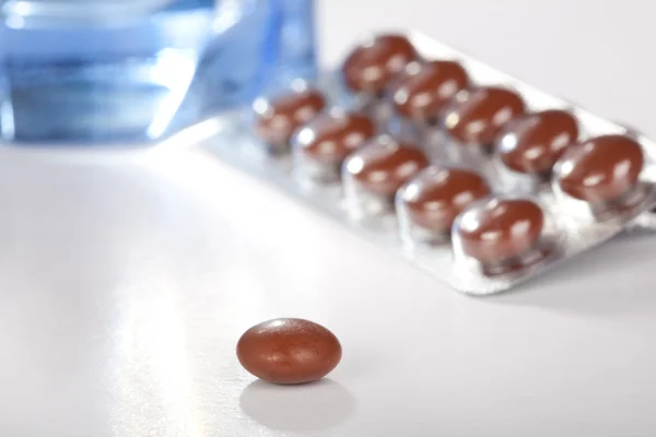 Blister com medicamentos em comprimidos — Fotografia de Stock