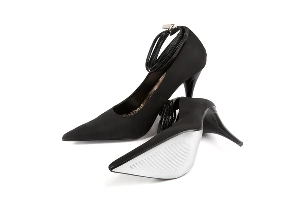 Vrouw zwarte schoenen — Stockfoto