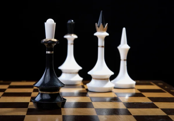 The White Queen Checkmate To Black King Stock Image - Image of