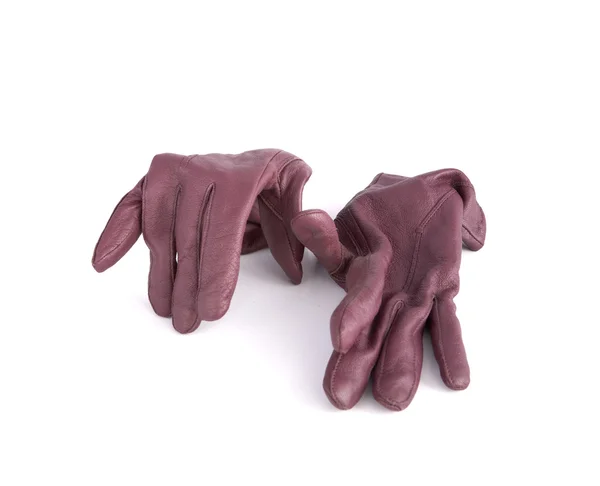 Pair female leather gloves — Stock Photo, Image