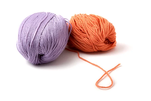 Balls of a multi-coloured yarn — Stock Photo, Image