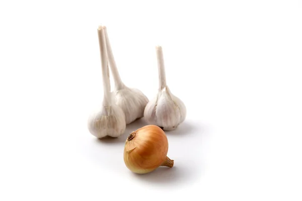 Garlic onions isolated — Stock Photo, Image
