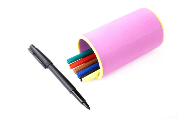 Marker és filctoll tollak támogatása — Stock Fotó