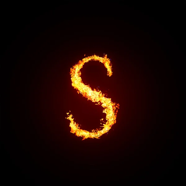 Oheň písmo — Stock fotografie